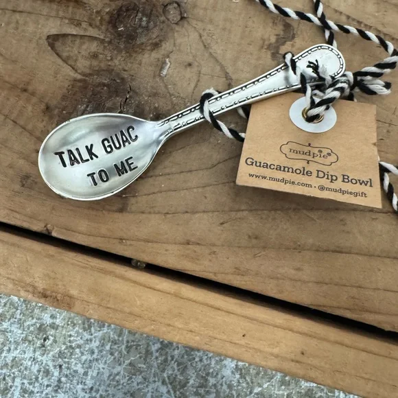 MUDPIE GUACAMOLE INSTRUCTIONS GLASS BOWL & SILVER SPOON - Picture 4 of 5